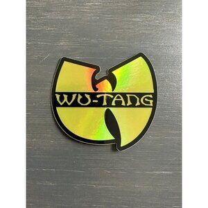 Wu-Tang Logo  Sticker Yellow Holographic Very High Quality Hip Hop 3"
